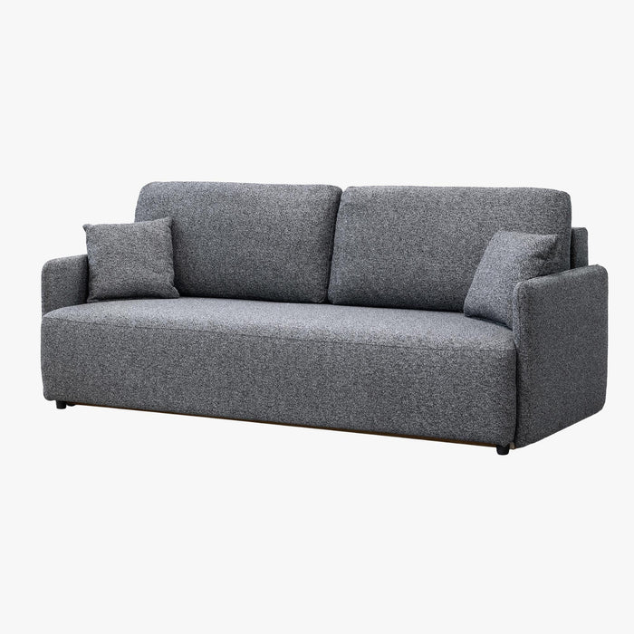 CARLA Canapé 3 places convertible en tissu gris
