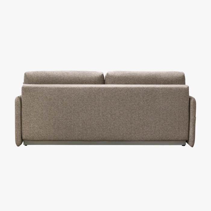 CARLA Canapé 3 places convertible en tissu taupe