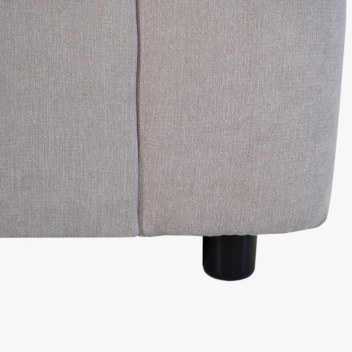 CELIA Canapé d'angle convertible et réversible avec coffre en tissu beige