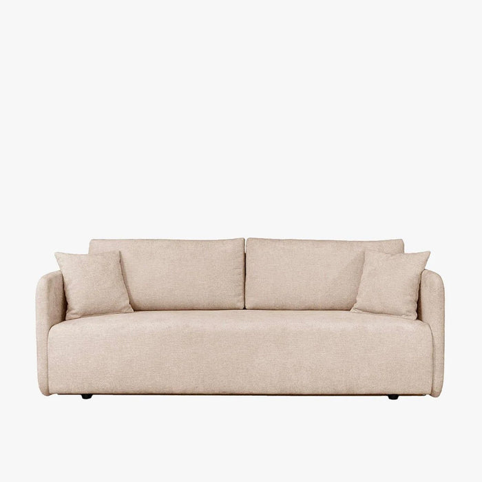 CELSY Canapé 3 places convertible avec coffre en tissu beige