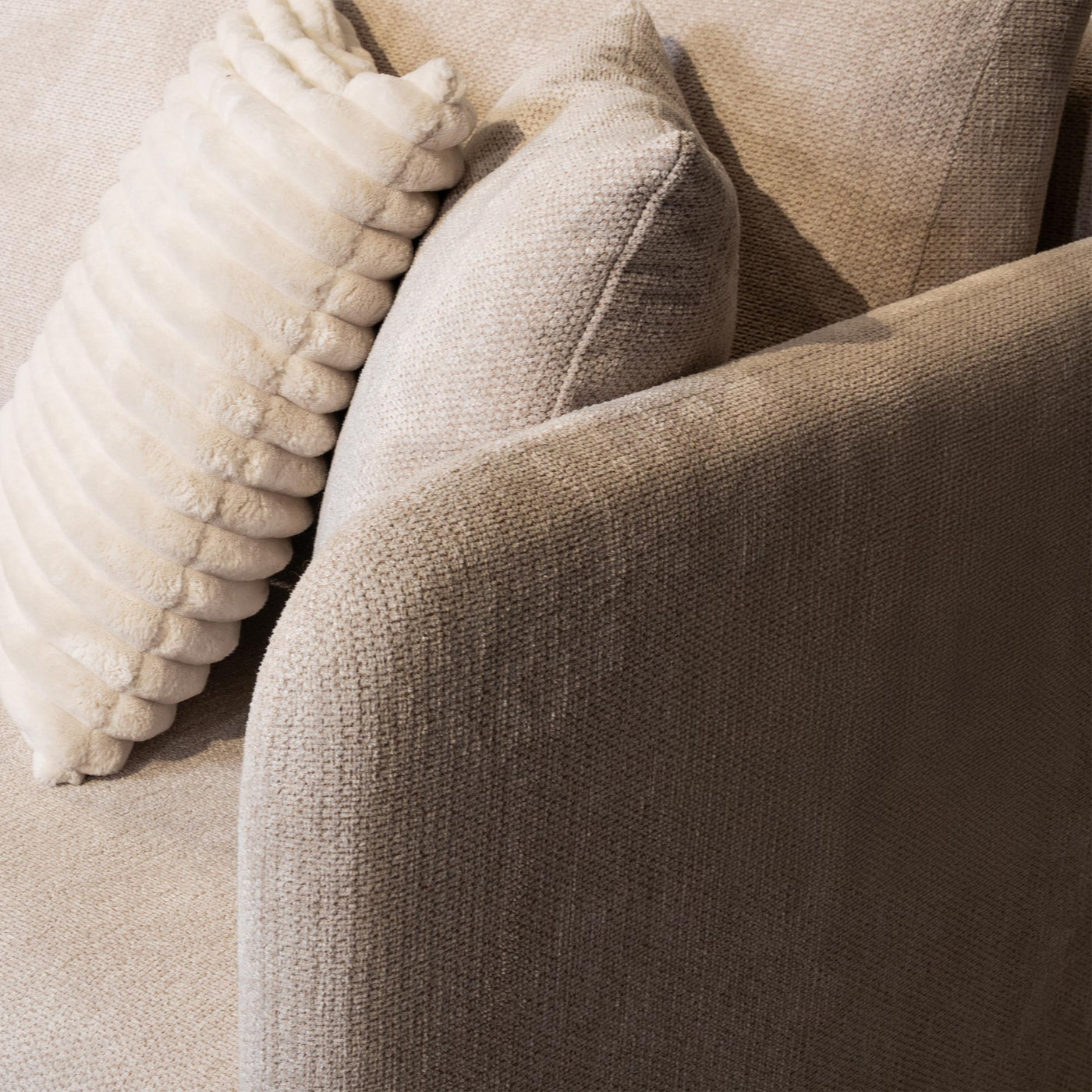 CELSY Canapé 3 places convertible avec coffre en tissu beige