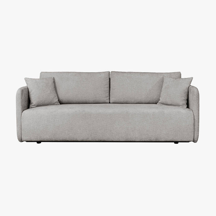 CELSY Canapé 3 places convertible avec coffre en tissu gris