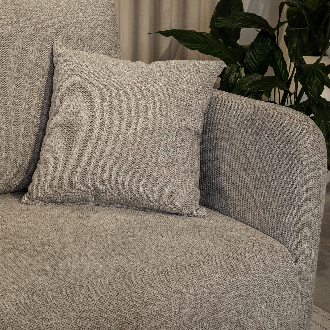 CELSY Canapé 3 places convertible avec coffre en tissu gris