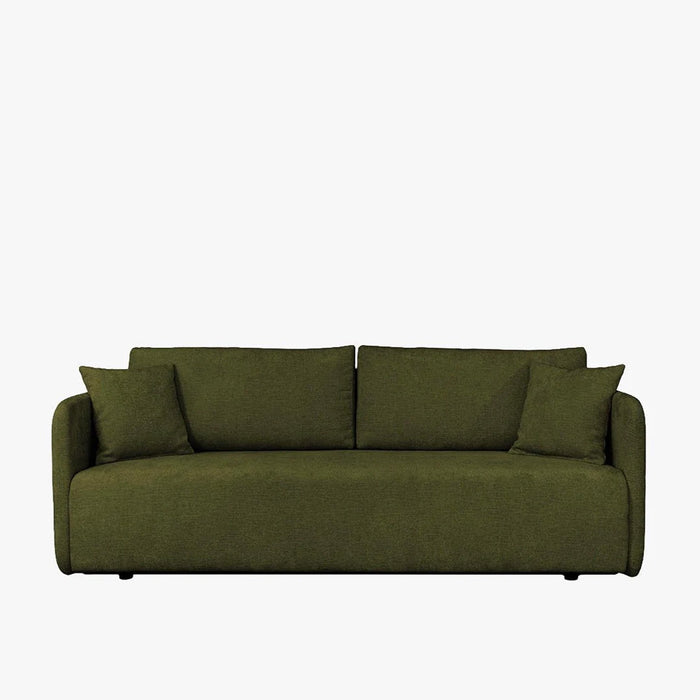 CELSY Canapé 3 places convertible avec coffre en tissu vert