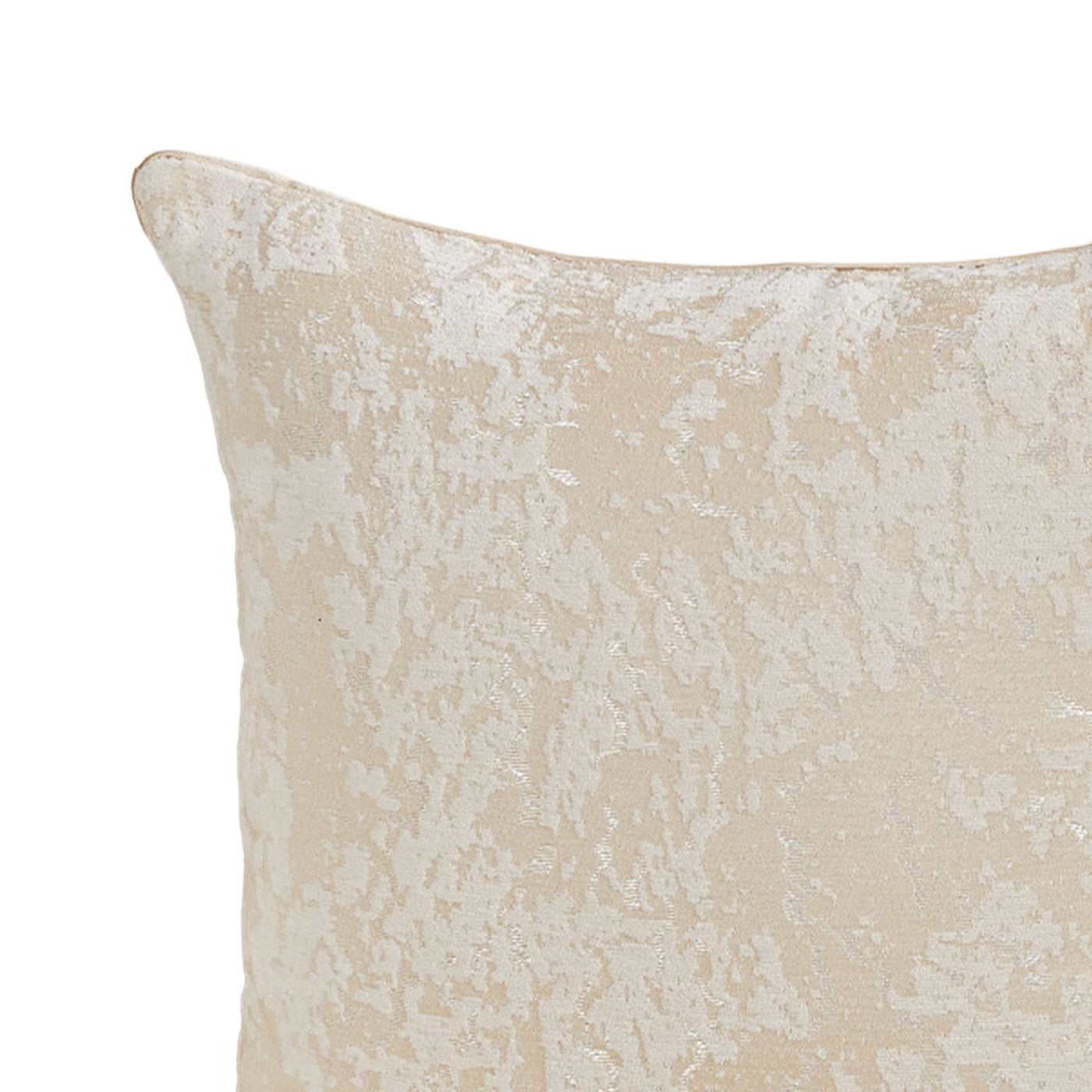 CEOLIA Coussin carré en tissu beige 45x45 cm