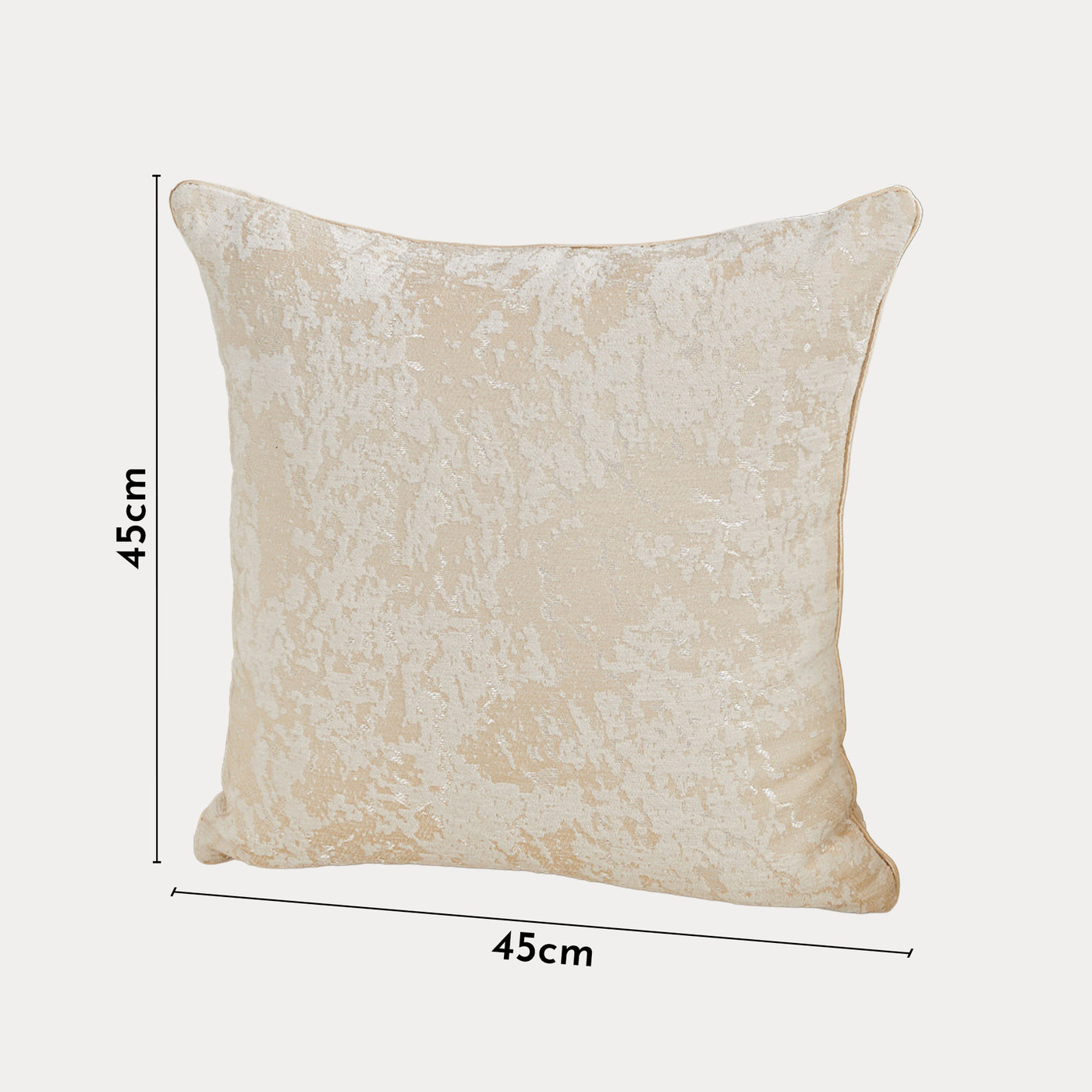 CEOLIA Coussin carré en tissu beige 45x45 cm