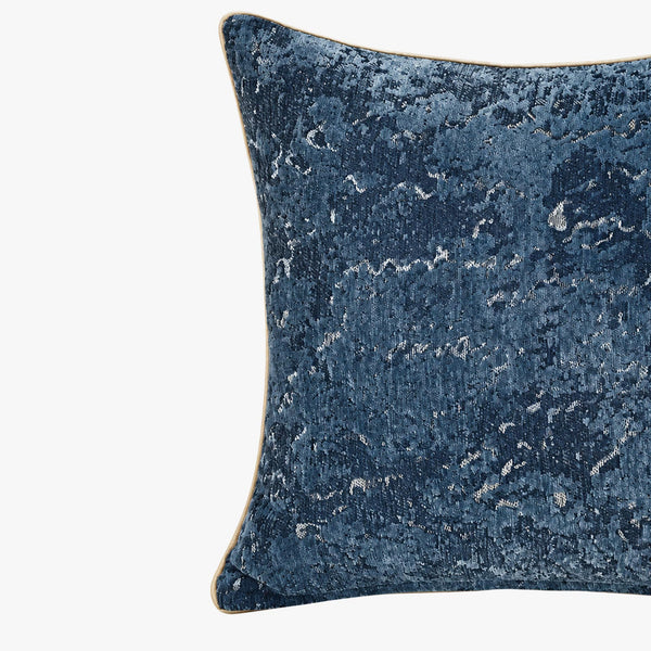 CEOLIA Coussin carré en tissu bleu 45x45 cm