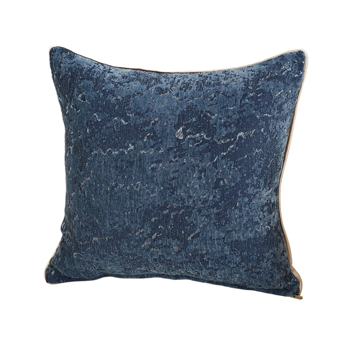 CEOLIA Coussin carré en tissu bleu 45x45 cm