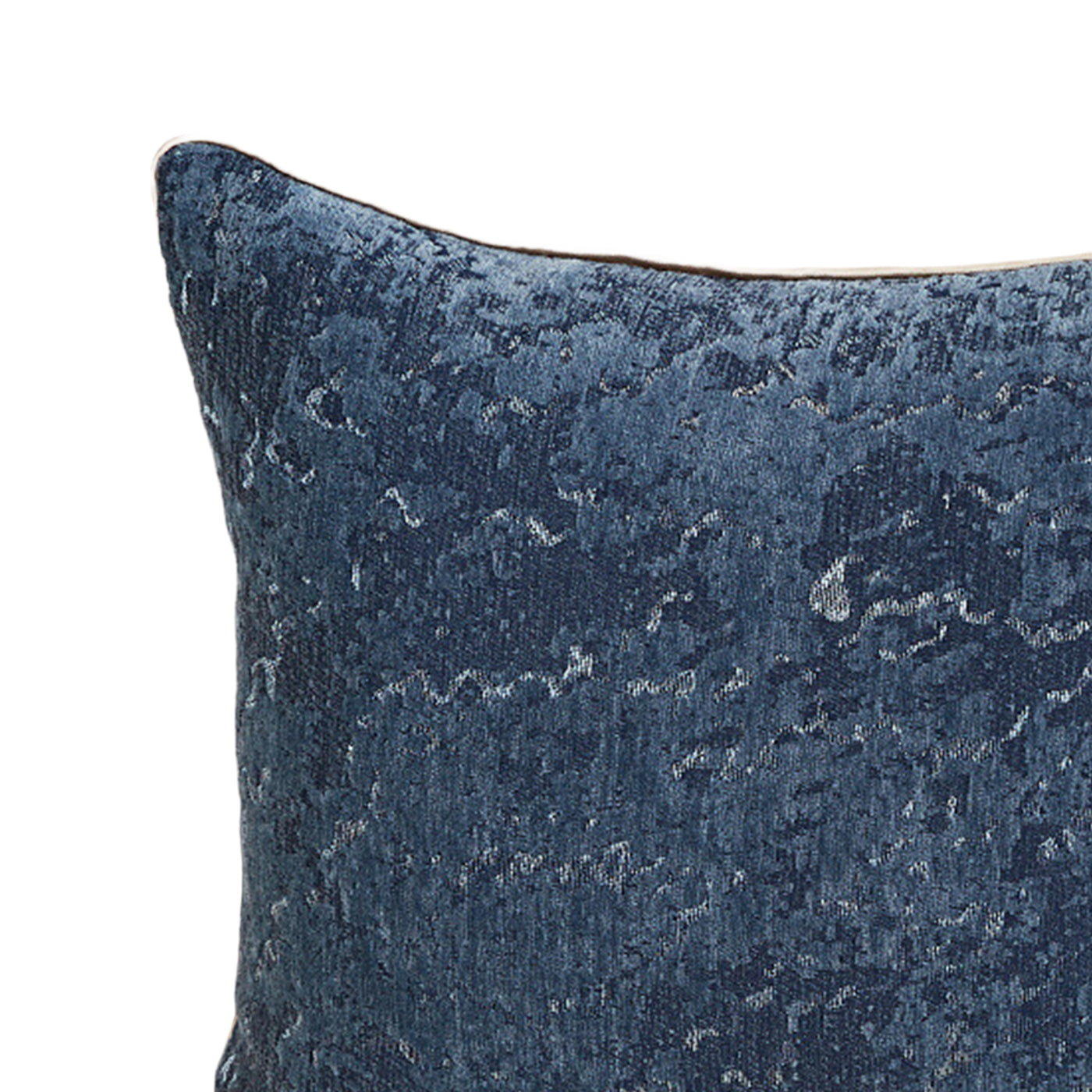CEOLIA Coussin carré en tissu bleu 45x45 cm