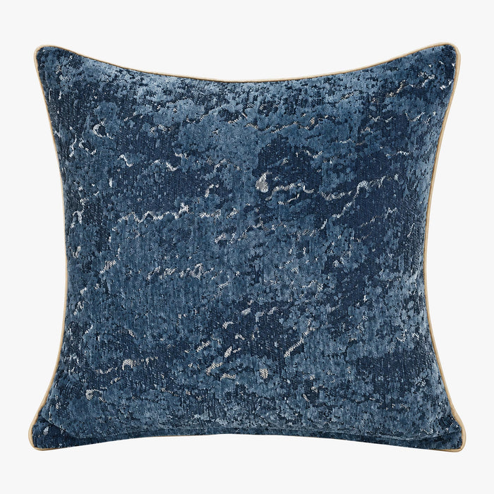 CEOLIA Coussin carré en tissu bleu 45x45 cm – Coussins – vue 2