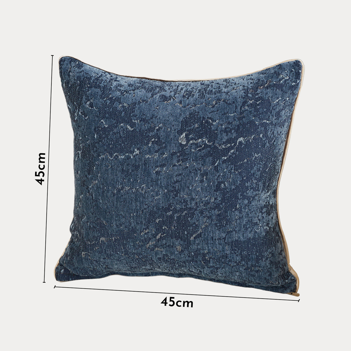 CEOLIA Coussin carré en tissu bleu 45x45 cm