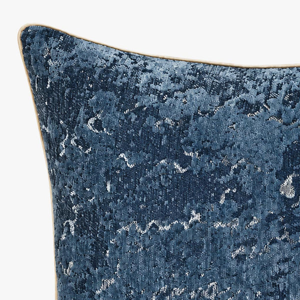 CEOLIA Coussin carré en tissu bleu 45x45 cm