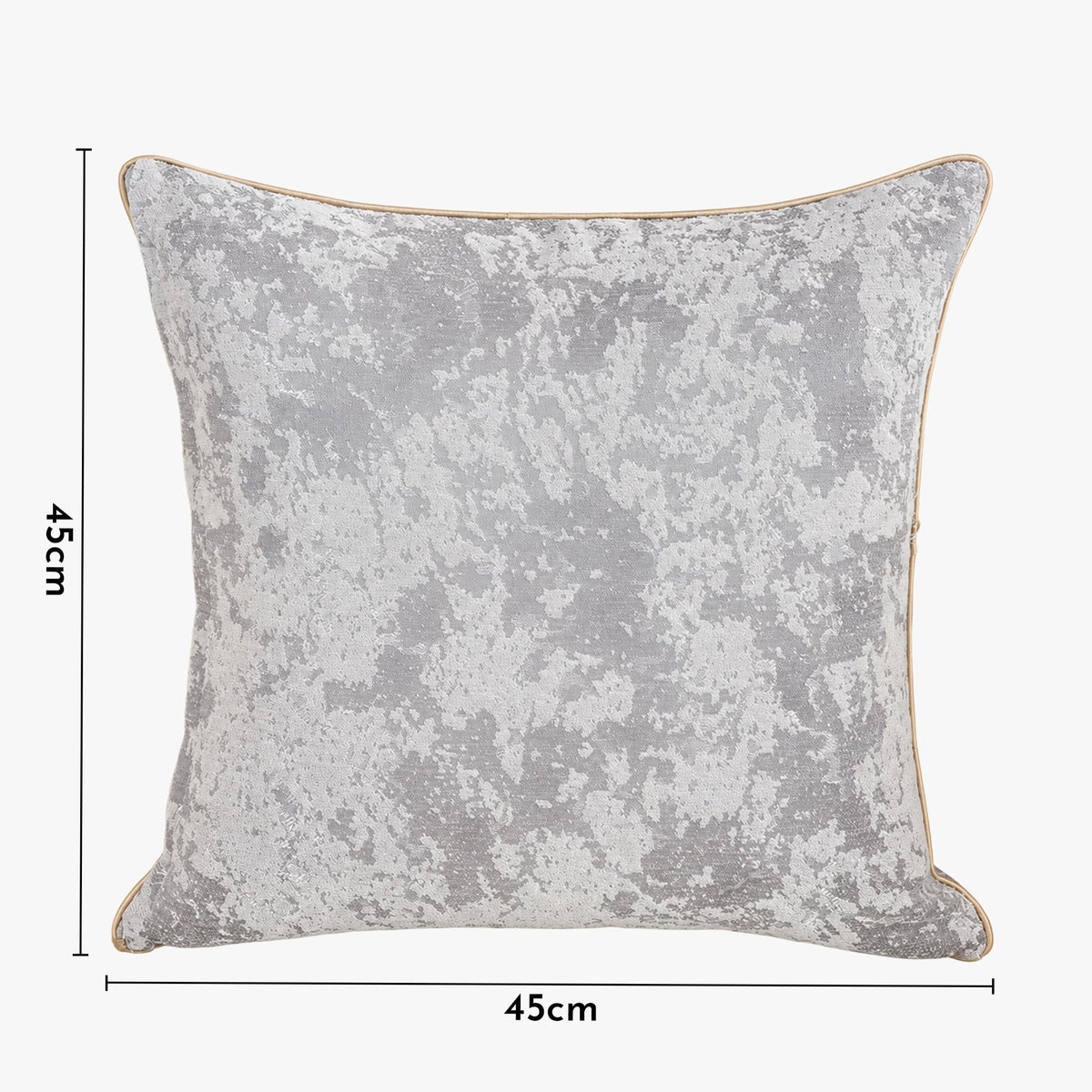 CEOLIA Coussin carré en tissu gris 45x45 cm - Coussins - Mobilier Deco