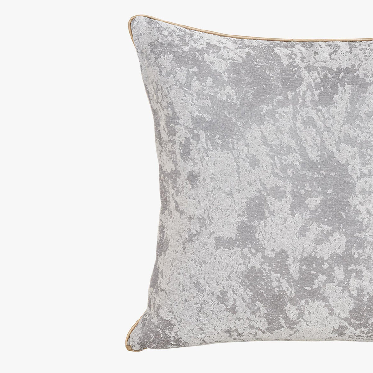 CEOLIA Coussin carré en tissu gris 45x45 cm - Coussins - Mobilier Deco