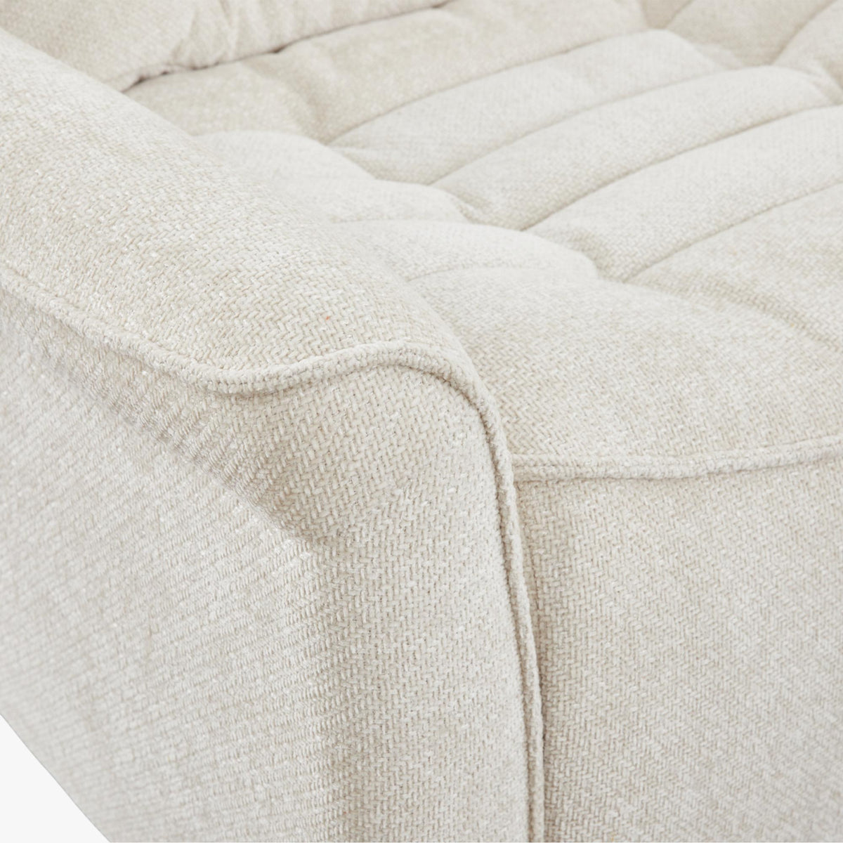 CHILLY Canapé d'angle relax électrique réversible en tissu beige - Canapé relax - Mobilier Deco