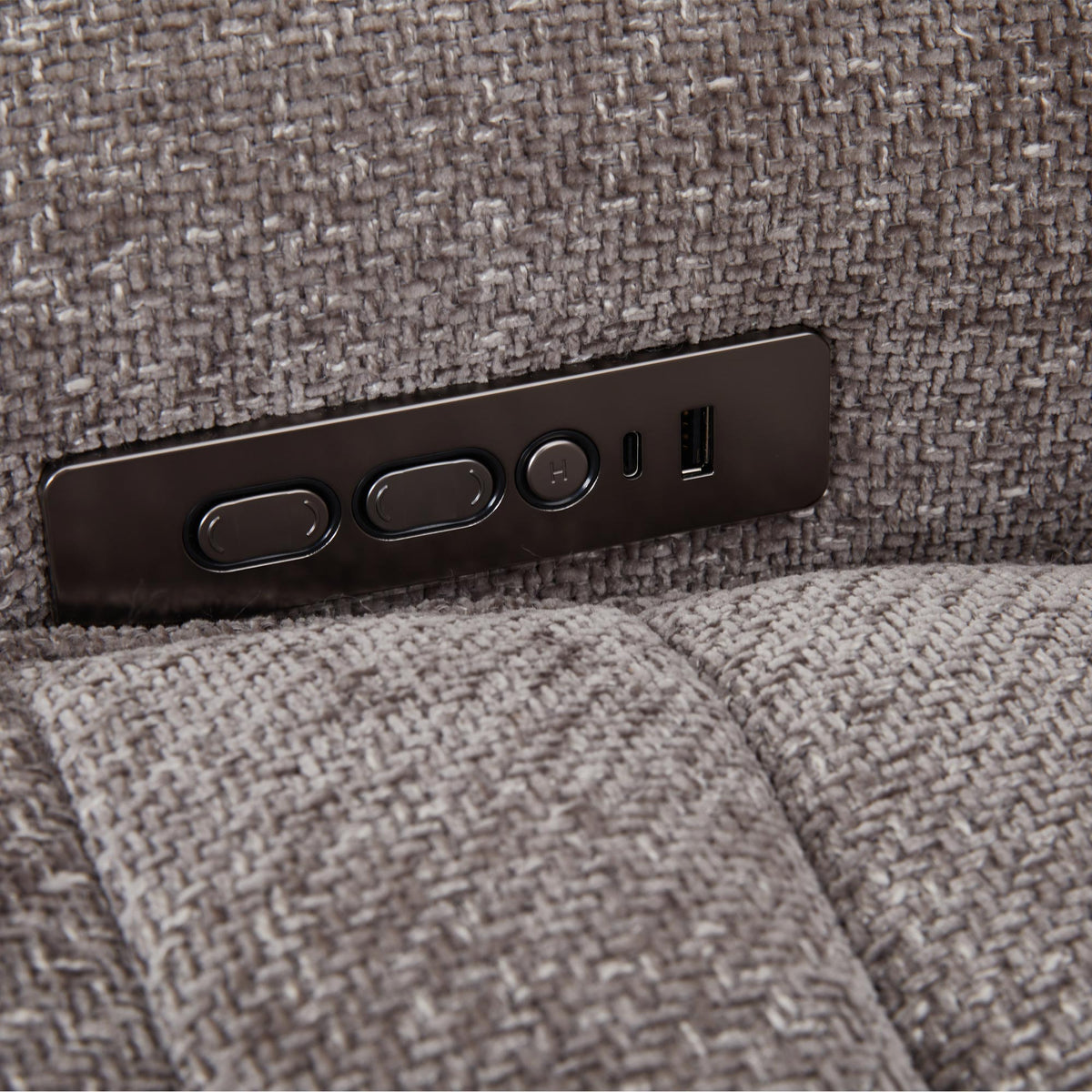 CHILLY Canapé d'angle relax électrique réversible en tissu taupe - Canapés d'angle - Mobilier Deco