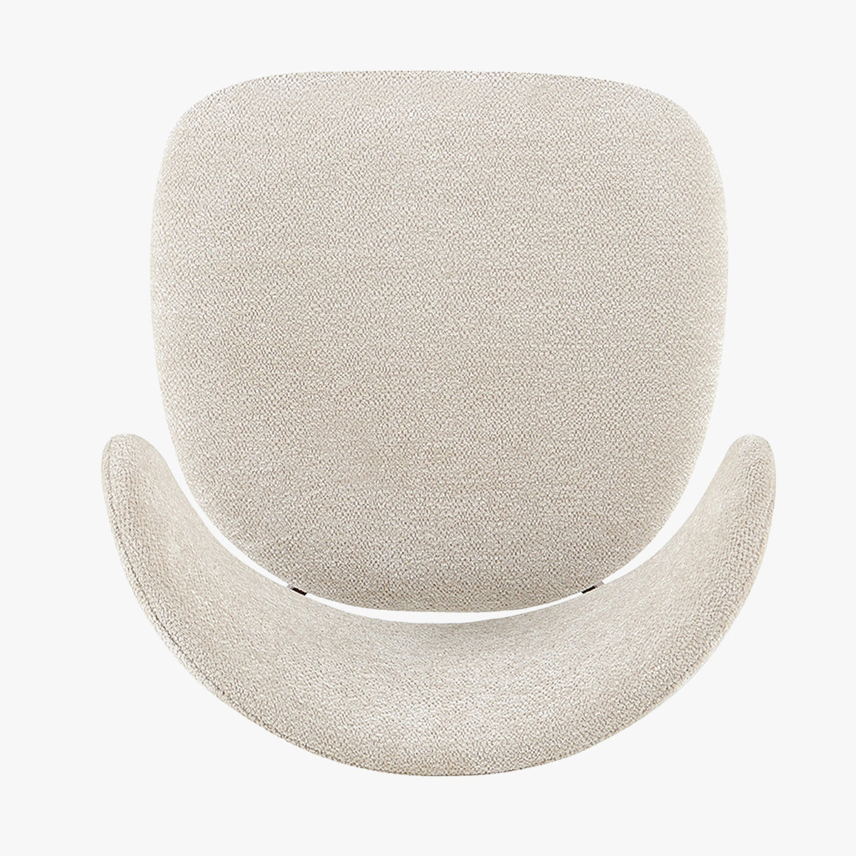COCO Lot de 2 chaises en tissu beige piètement en métal couleur bois foncé - Mobilier Deco