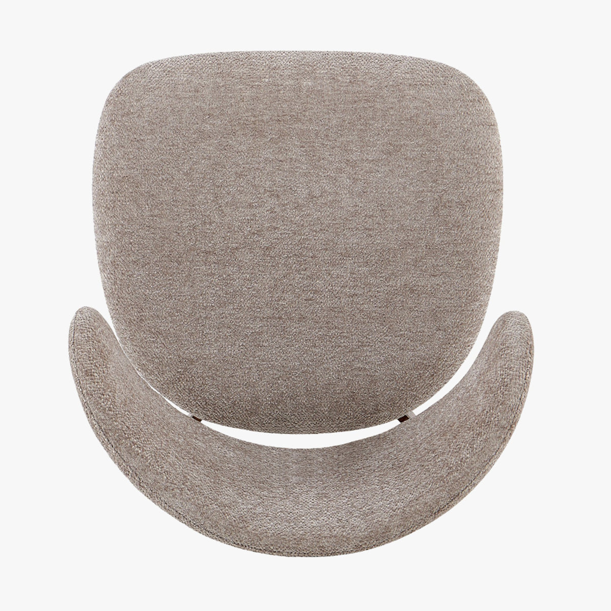 COCO Lot de 2 chaises en tissu taupe piètement en métal couleur bois foncé - Mobilier Deco