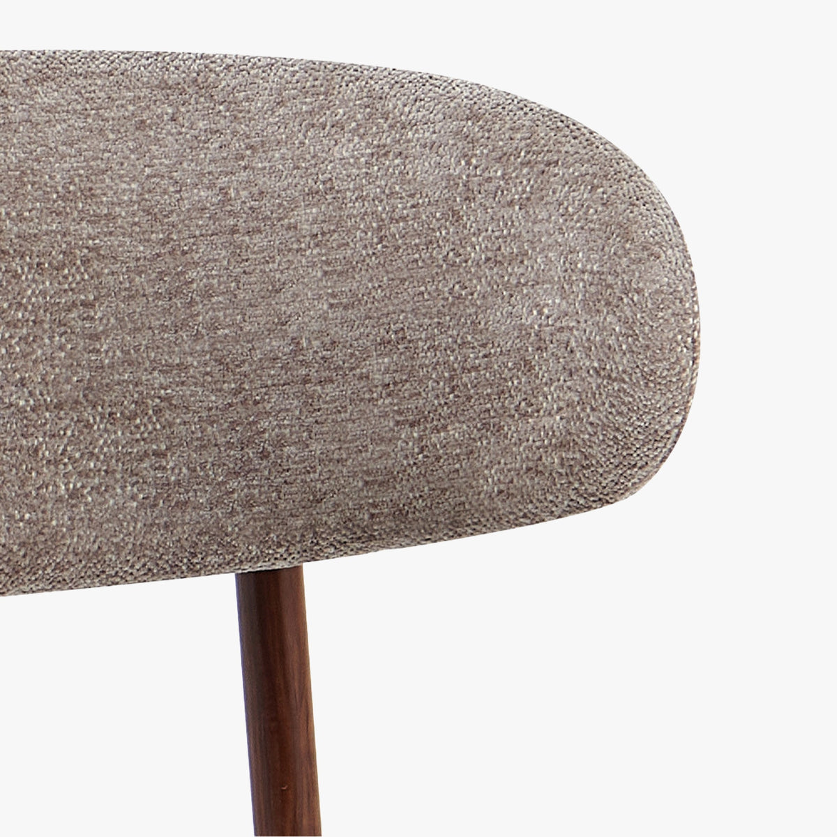 COCO Lot de 2 chaises en tissu taupe piètement en métal couleur bois foncé - Mobilier Deco