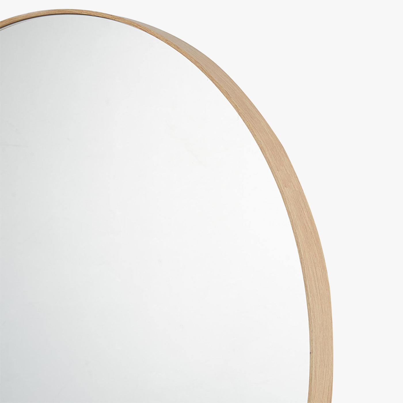 COLYN Miroir mural rond 80x80 cm couleur chêne vieilli - Miroirs - Mobilier Deco