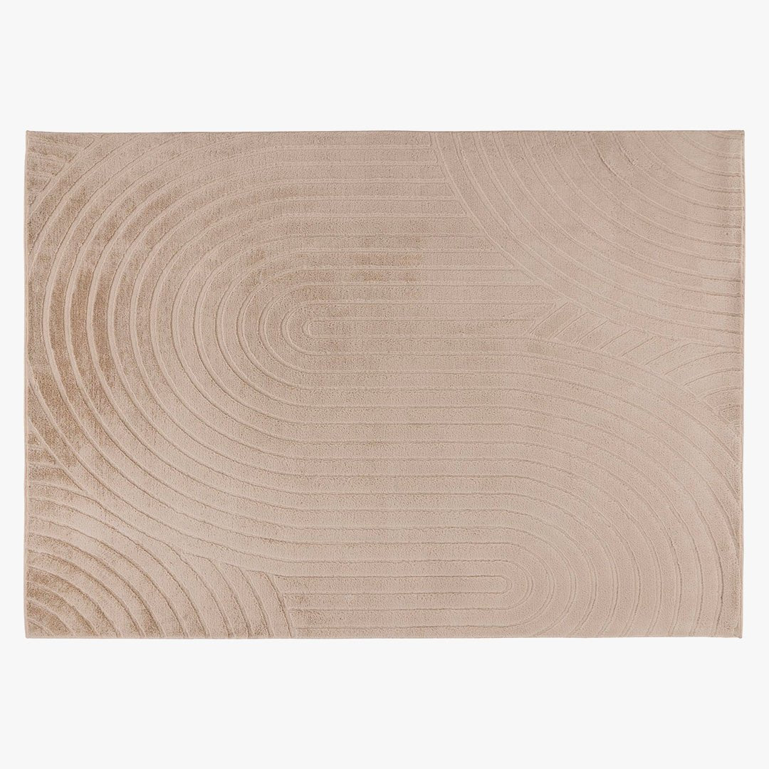 COMFORT Tapis doux à motif beige - 160x230 cm - Tapis - Mobilier Deco