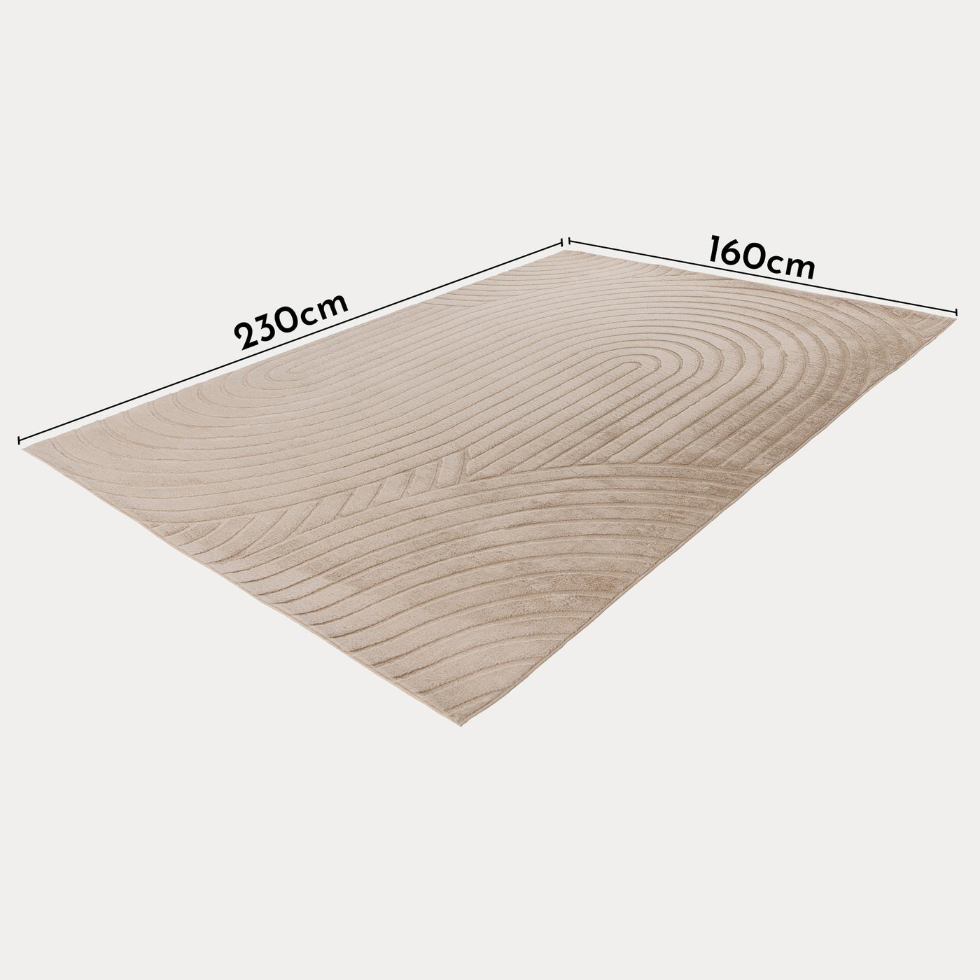 COMFORT Tapis doux à motif beige - 160x230 cm
