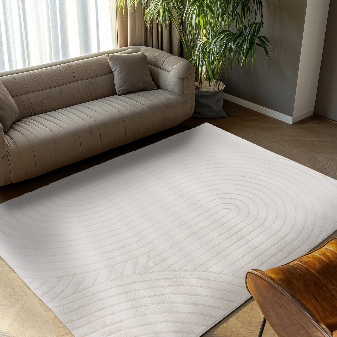 COMFORT Tapis doux à motif écru - 160x230 cm
