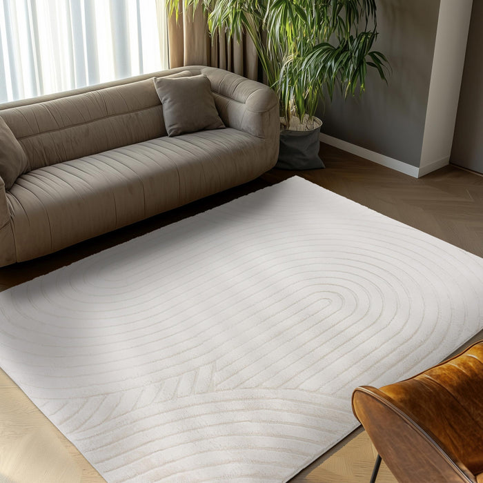COMFORT Tapis doux à motif écru - 160x230 cm