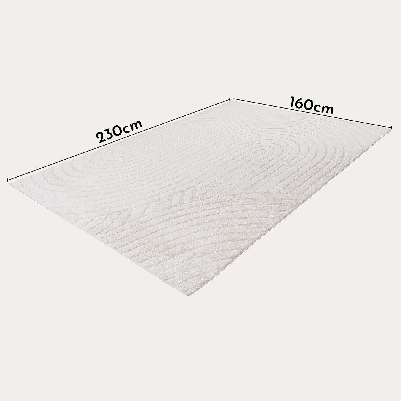 COMFORT Tapis doux à motif écru - 160x230 cm