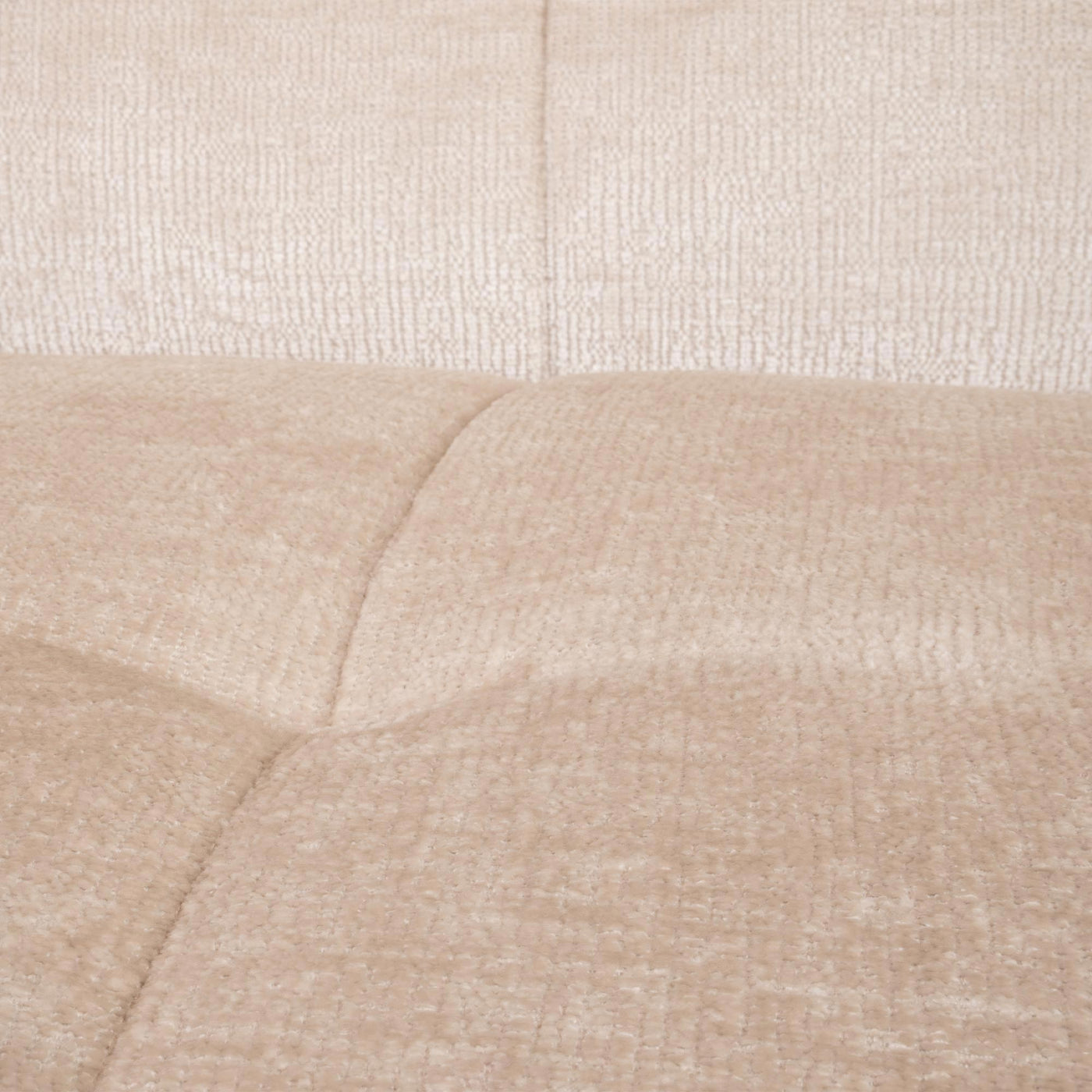 CYNDA Canapé d'angle en tissu capitonné beige - Angle gauche