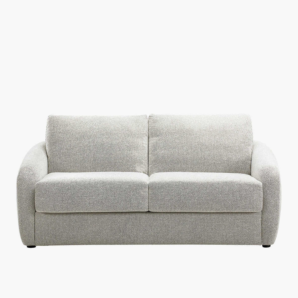 DAEL Canapé 3 places convertible matelas 12 cm en tissu beige - Canapés convertibles - Mobilier Deco