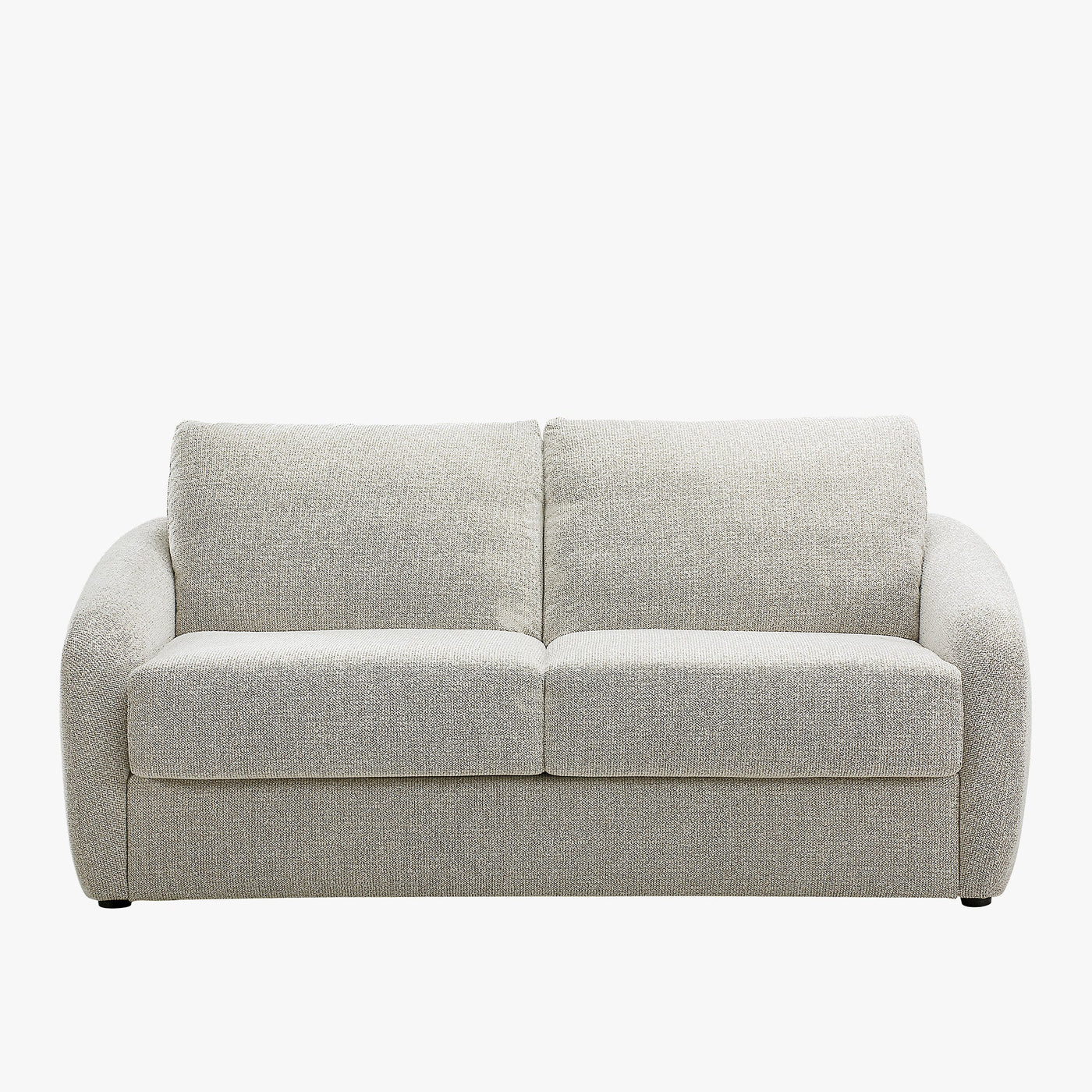 DAEL Canapé 3 places convertible matelas 12 cm en tissu beige - Canapés convertibles - Mobilier Deco