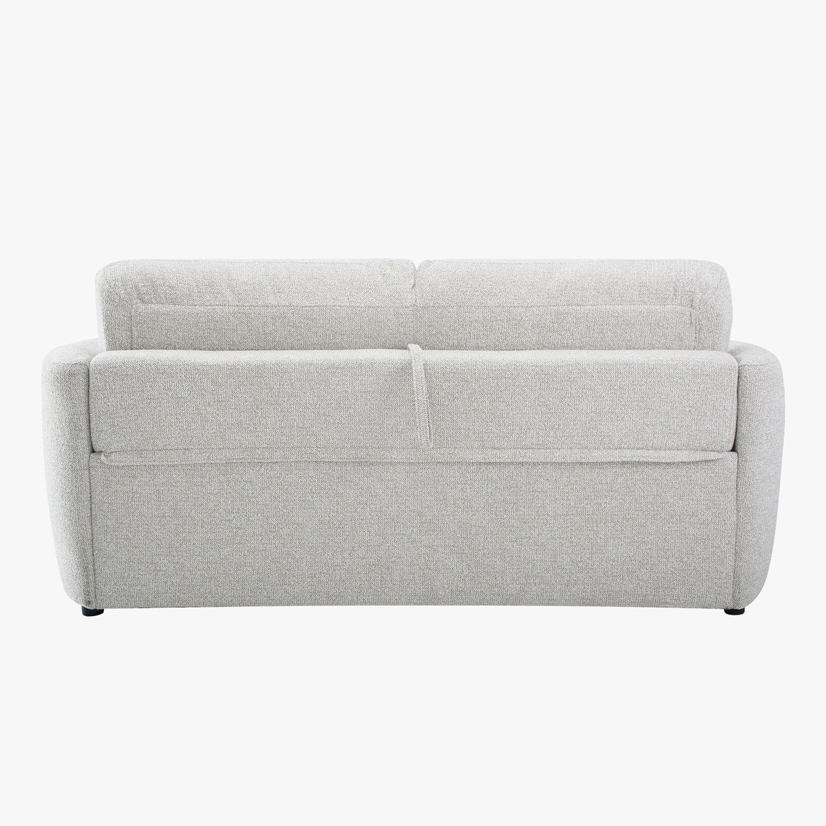 DAEL Canapé 3 places convertible matelas 12 cm en tissu blanc écru - Canapés convertibles - Mobilier Deco