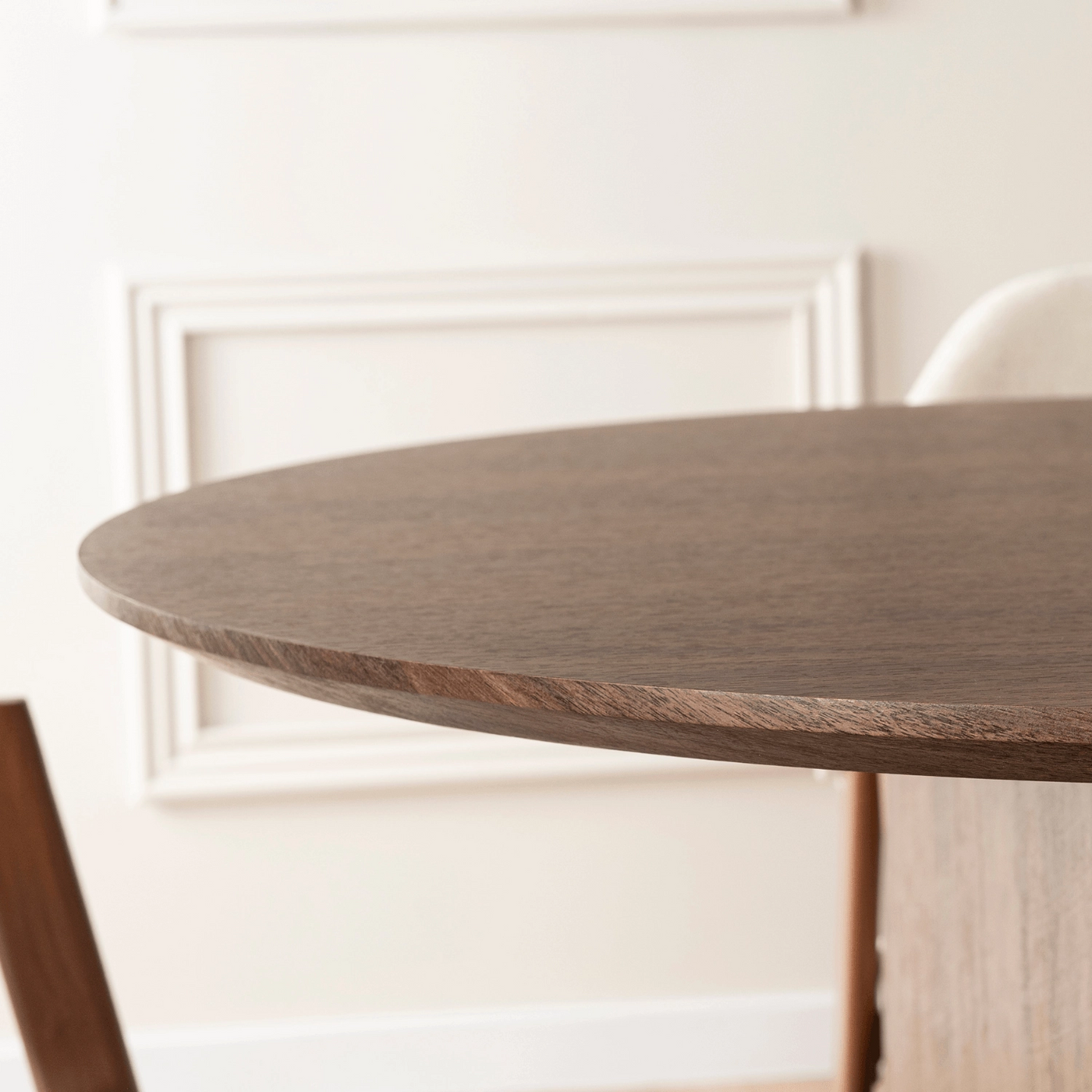 DANTE Table à manger ovale extensible couleur bois foncé 200-300 cm