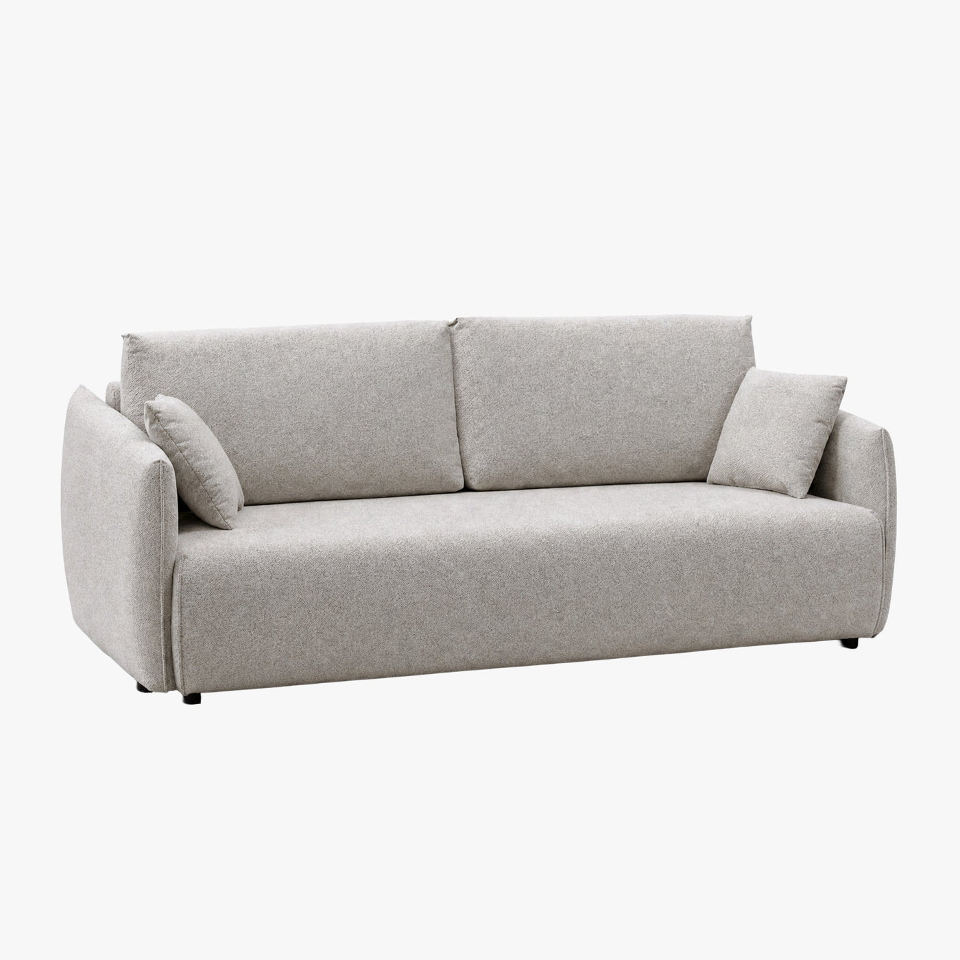 DAYLA Canapé 3 places convertible en tissu beige - Canapés convertibles - Mobilier Deco