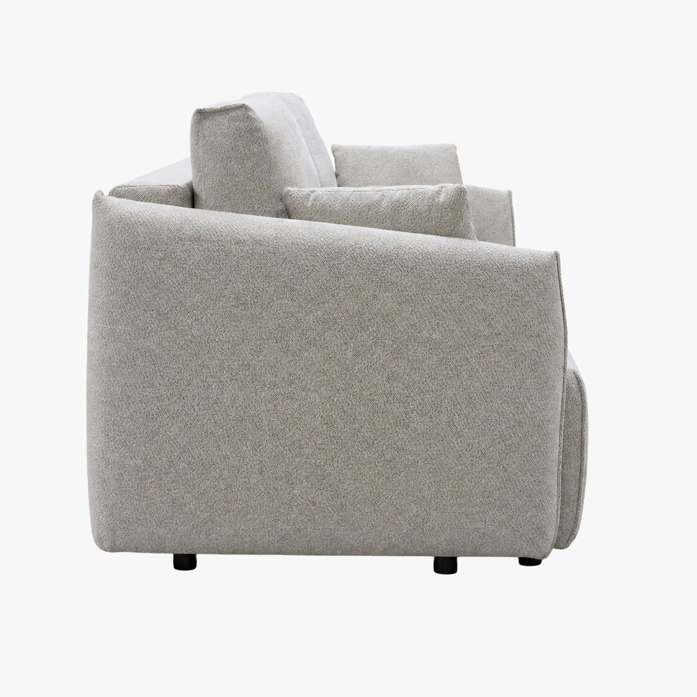 DAYLA Canapé 3 places convertible en tissu beige - Canapés convertibles - Mobilier Deco