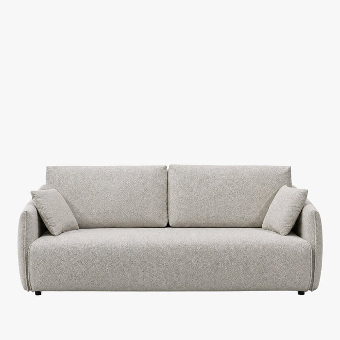 DAYLA Canapé 3 places convertible en tissu beige
