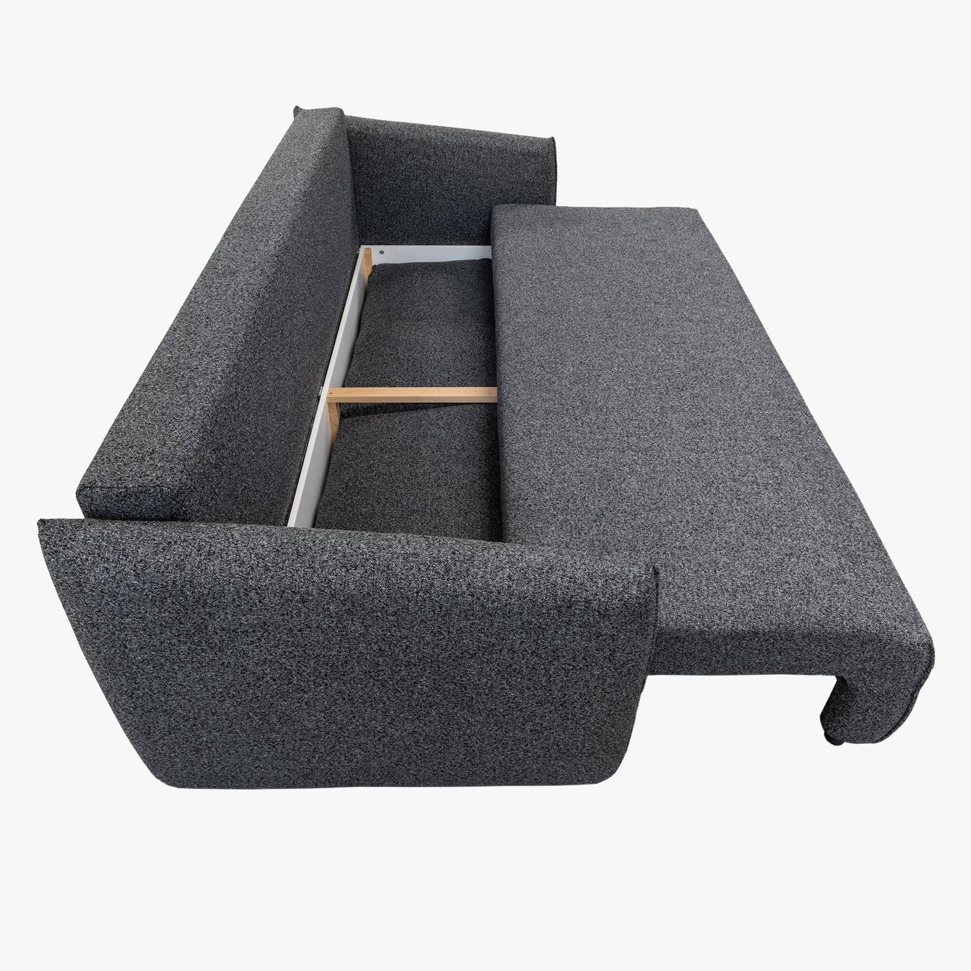DAYLA Canapé 3 places convertible en tissu bleu - Canapé d'angle convertible - Mobilier Deco