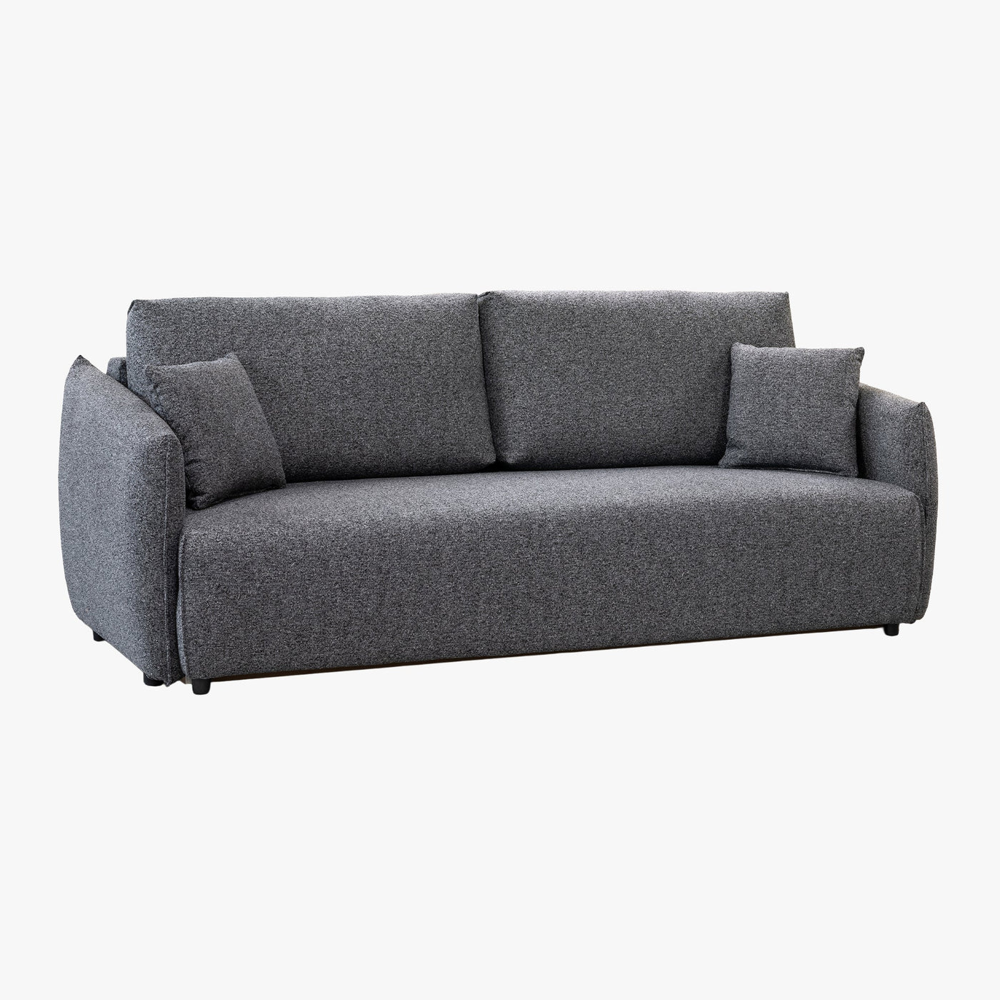 DAYLA Canapé 3 places convertible en tissu bleu - Canapé d'angle convertible - Mobilier Deco