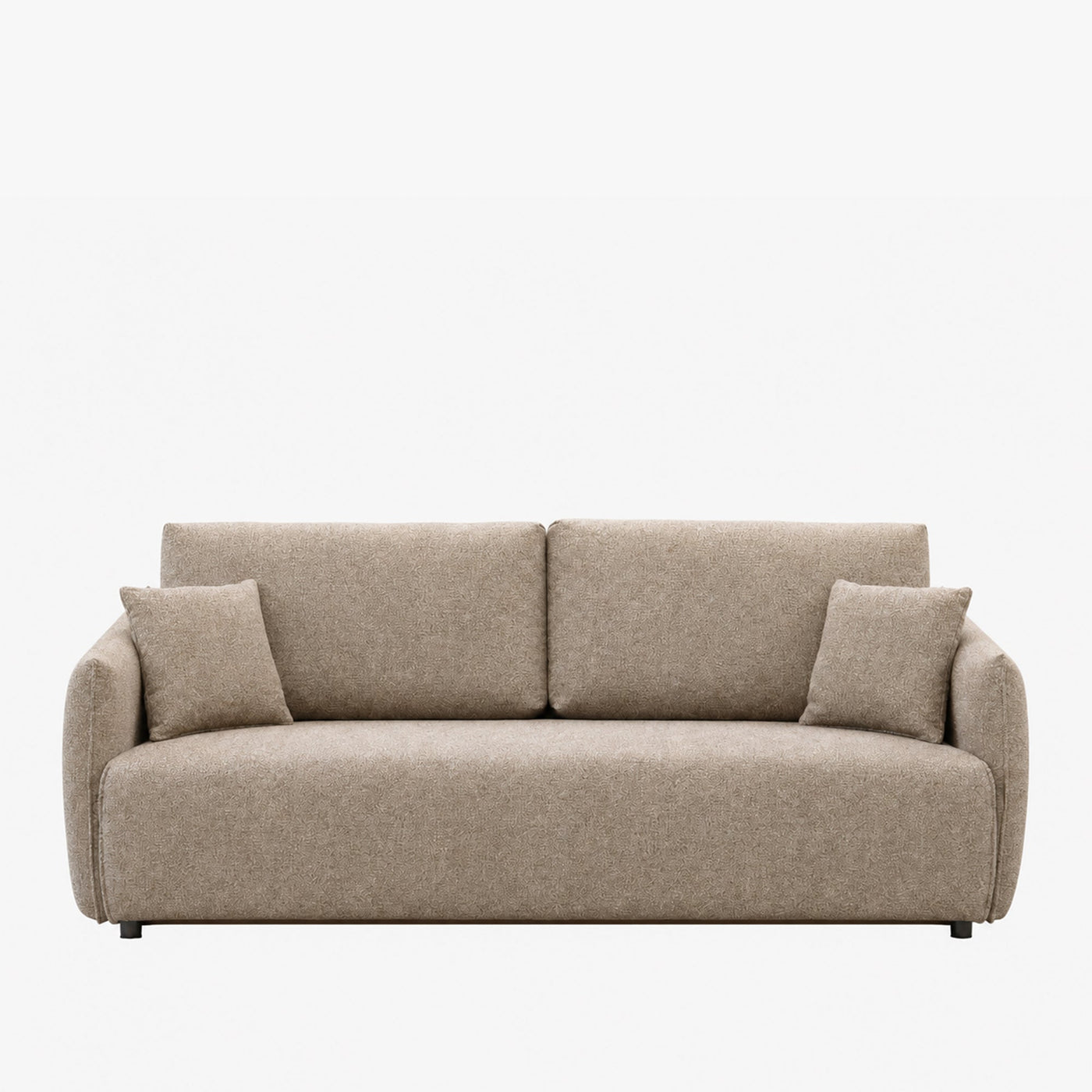 DAYLA Canapé 3 places convertible en tissu taupe - Canapés convertibles - Mobilier Deco