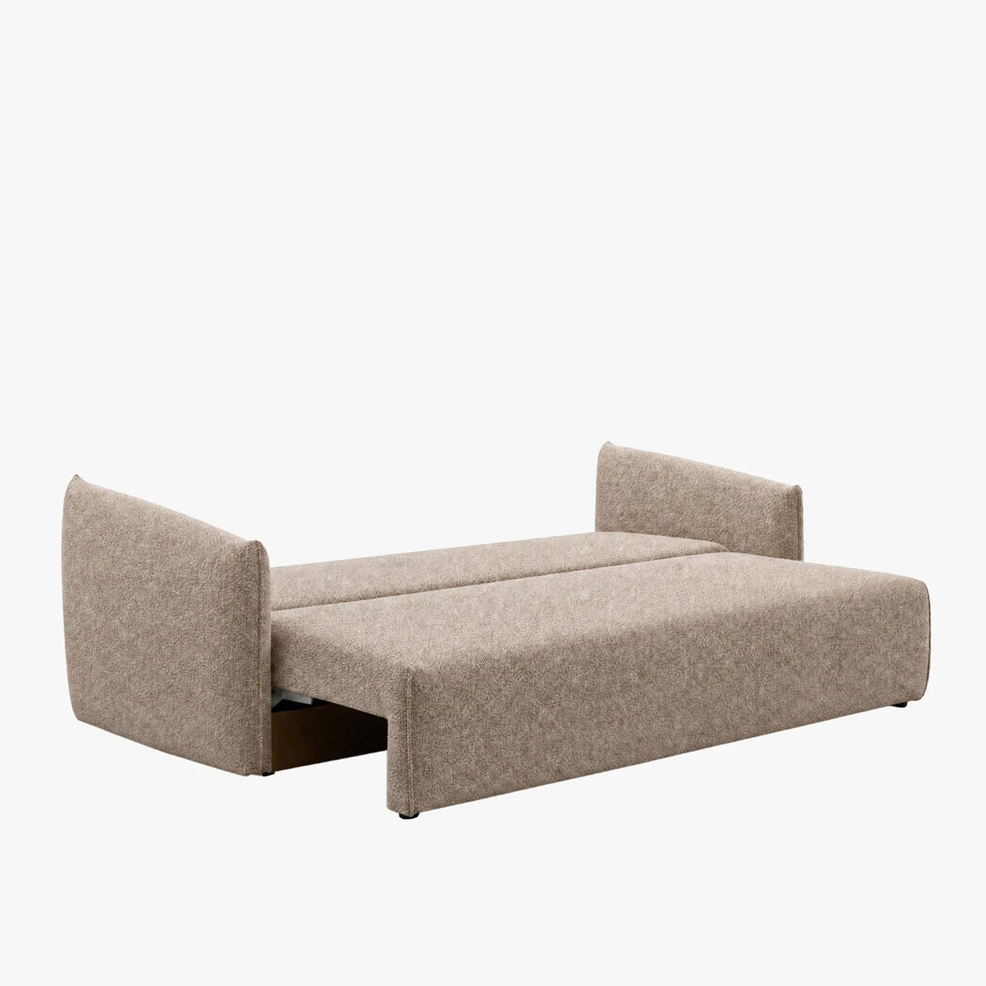 DAYLA Canapé 3 places convertible en tissu taupe - Canapés convertibles - Mobilier Deco