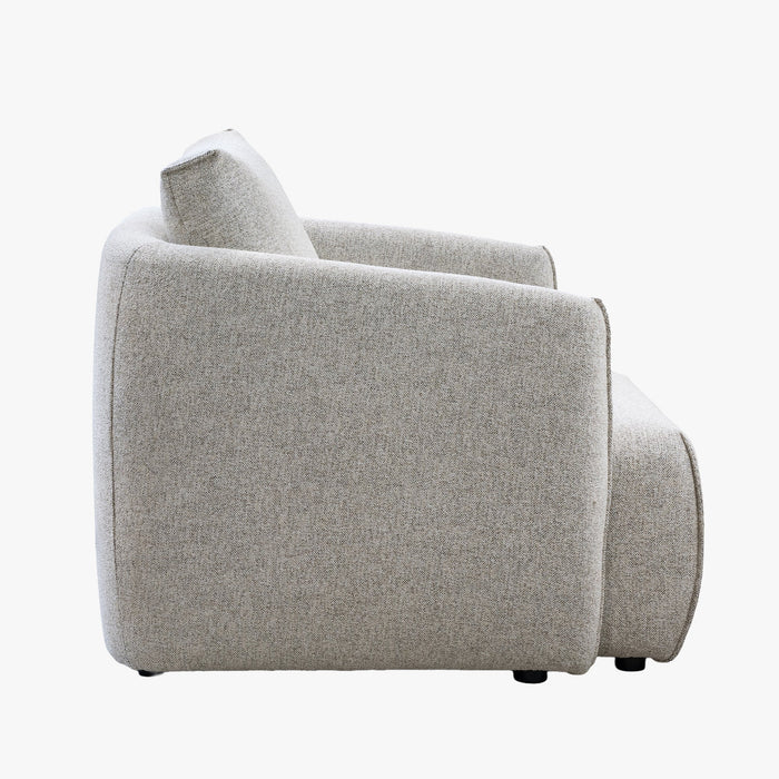 DAYLA Fauteuil en tissu beige