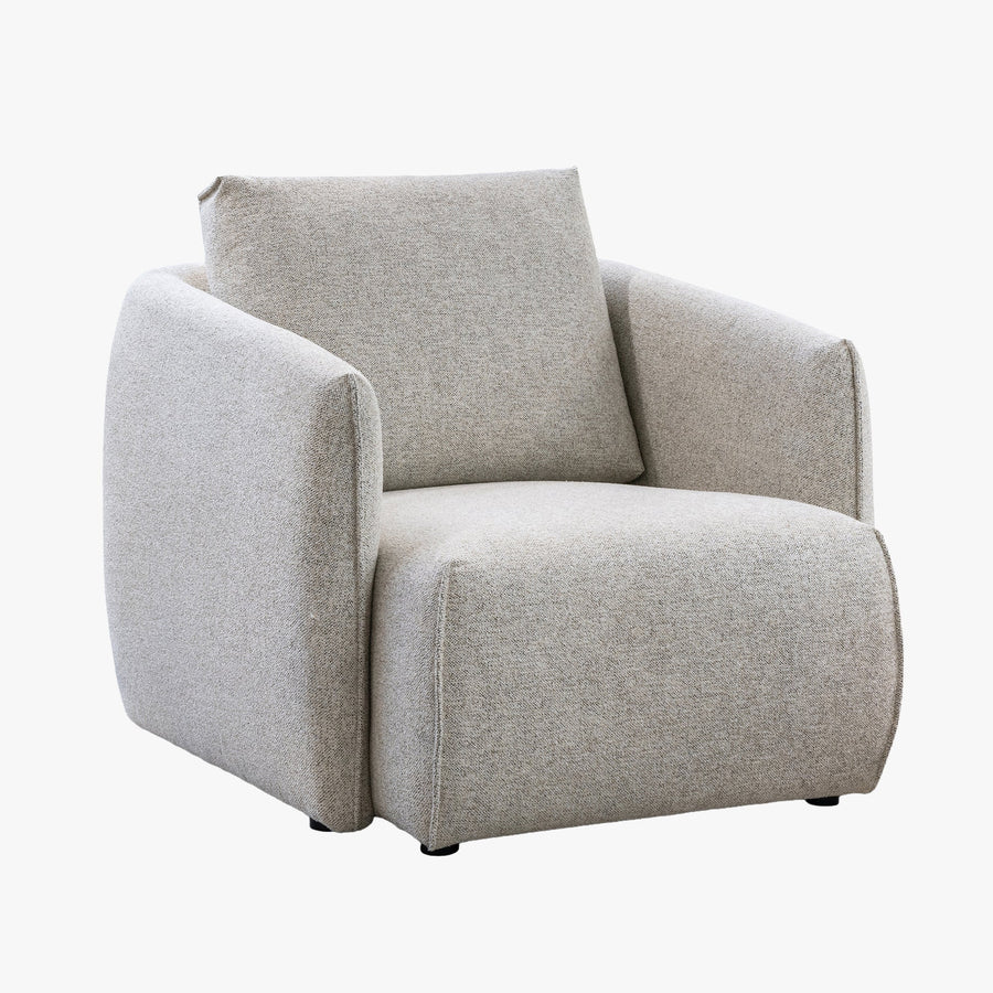 DAYLA Fauteuil en tissu beige — aperçu vidéo