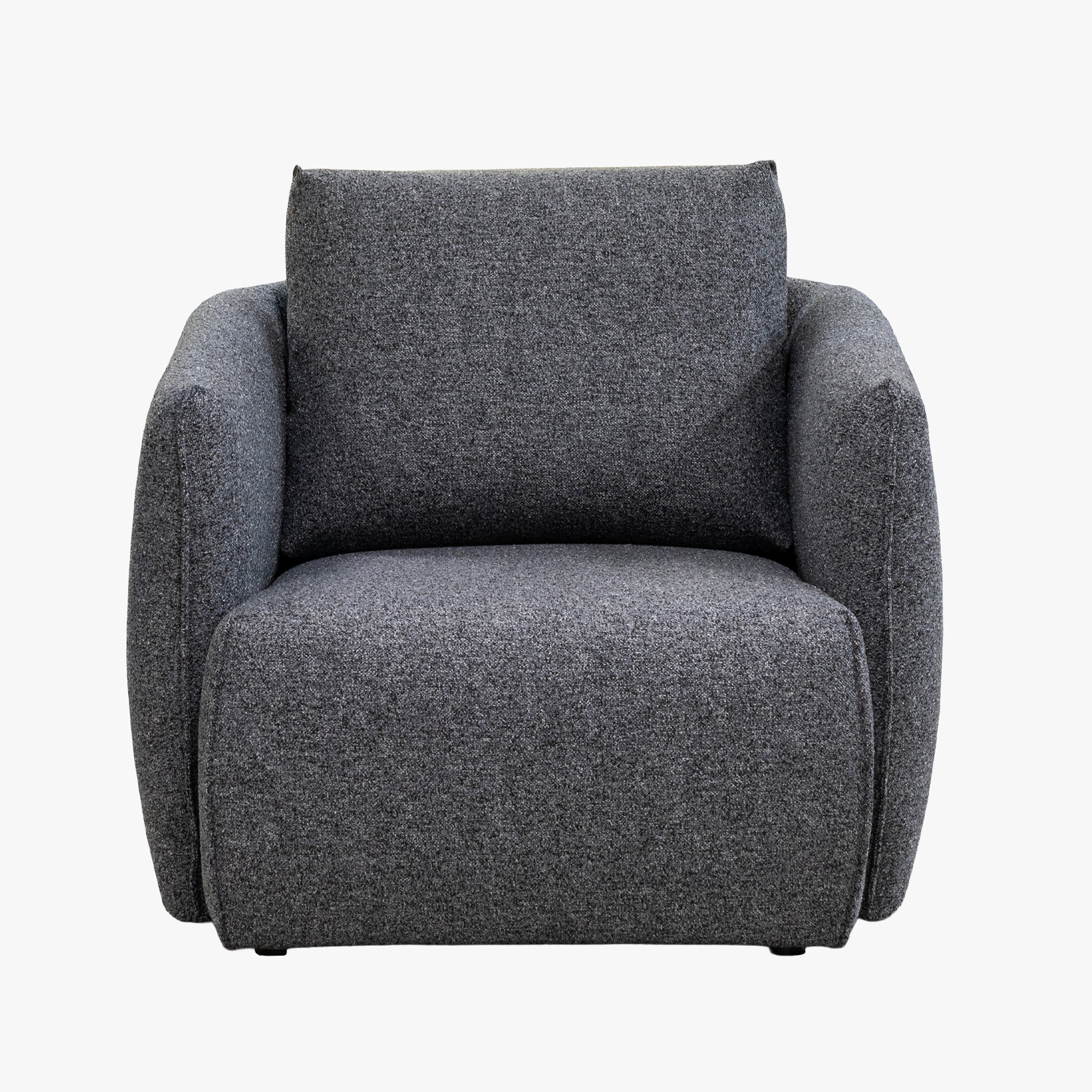 DAYLA Fauteuil en tissu bleu - Fauteuils - Mobilier Deco