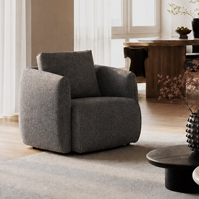 DAYLA Fauteuil en tissu bleu