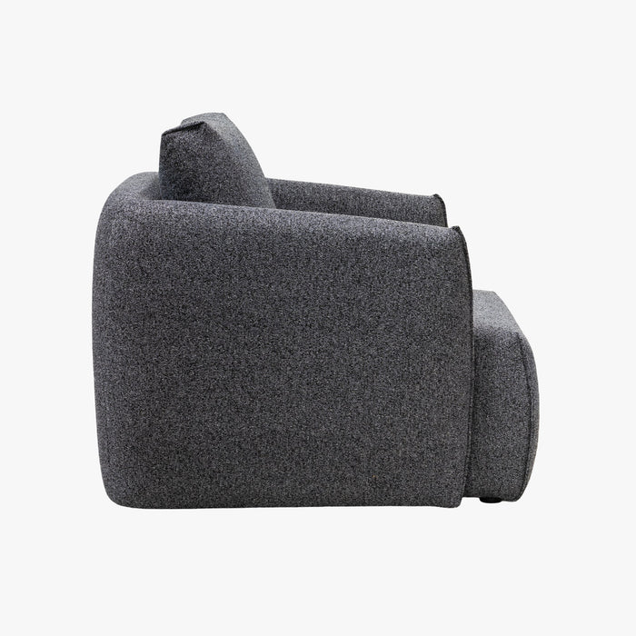 DAYLA Fauteuil en tissu bleu