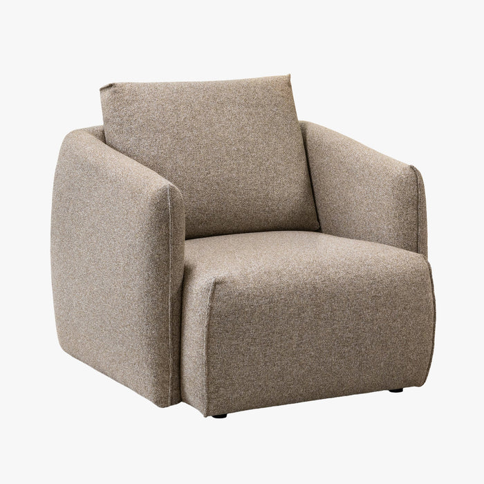 DAYLA Fauteuil en tissu taupe