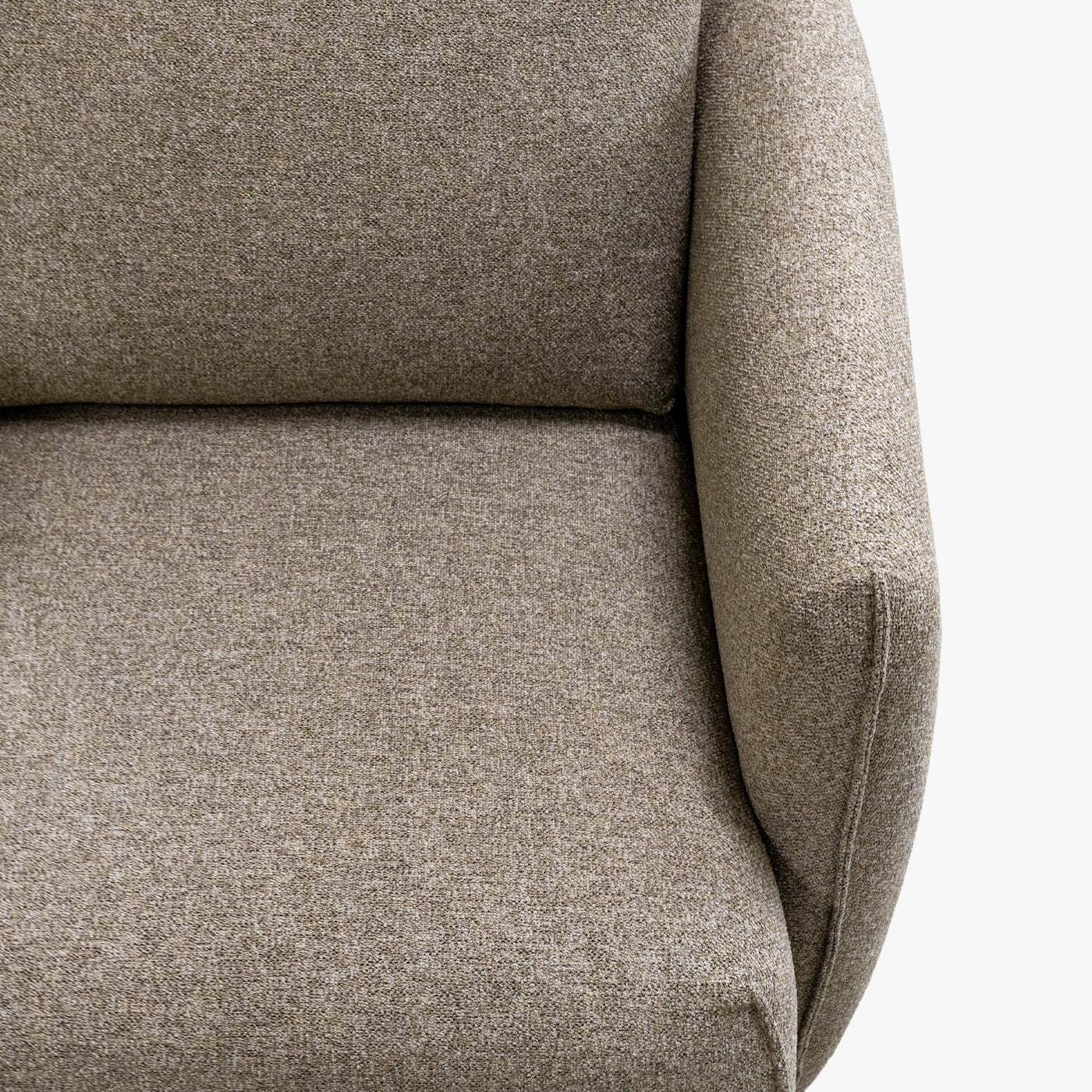DAYLA Fauteuil en tissu taupe - Fauteuils - Mobilier Deco