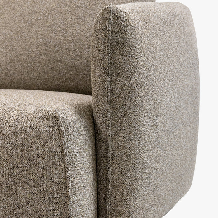 DAYLA Fauteuil en tissu taupe