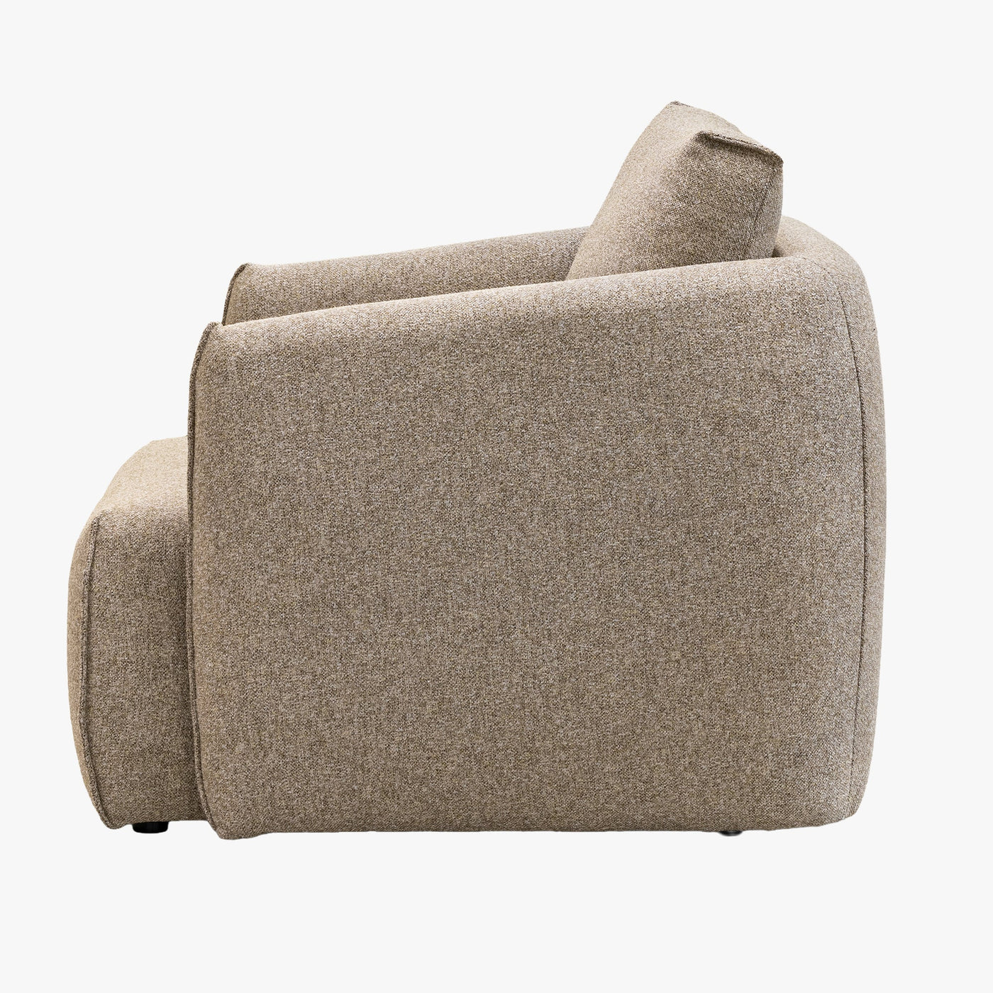 DAYLA Fauteuil en tissu taupe - Fauteuils - Mobilier Deco